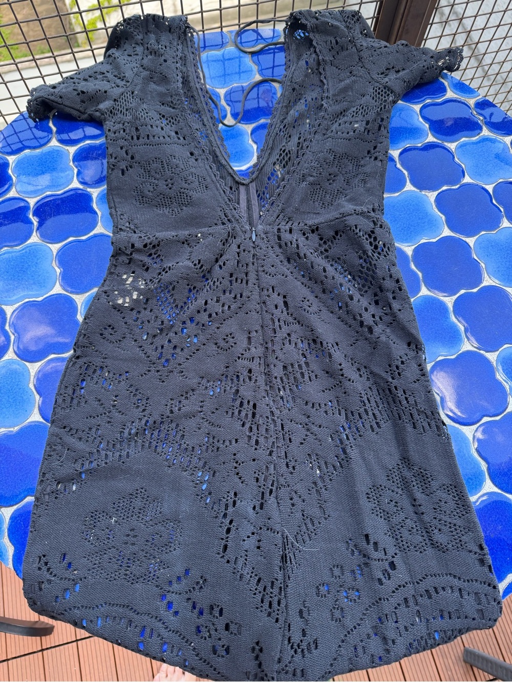 Spell Black Crochet Short Jumpsuit
